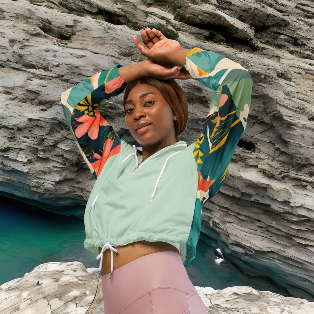 Island Breeze Cropped Windbreaker