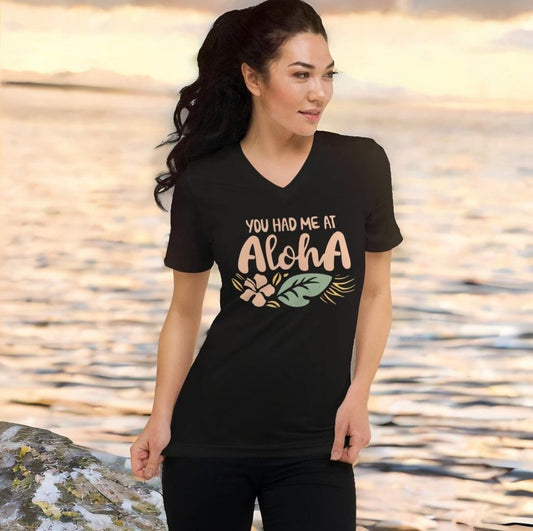 Aloha Blossoms V-Neck